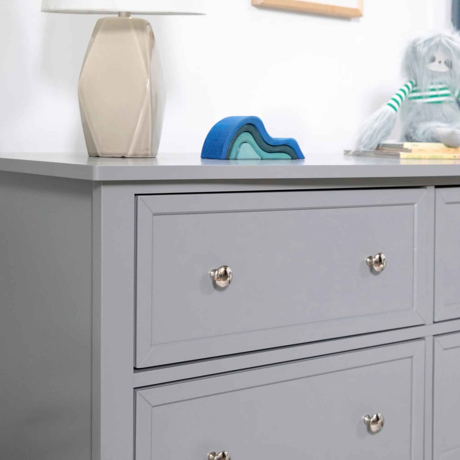 Kalani 6 Drawer Double Wide Dresser Grey