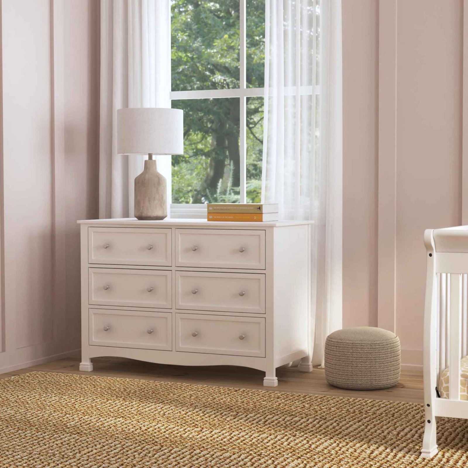 Kalani 6 Drawer Double Wide Dresser White