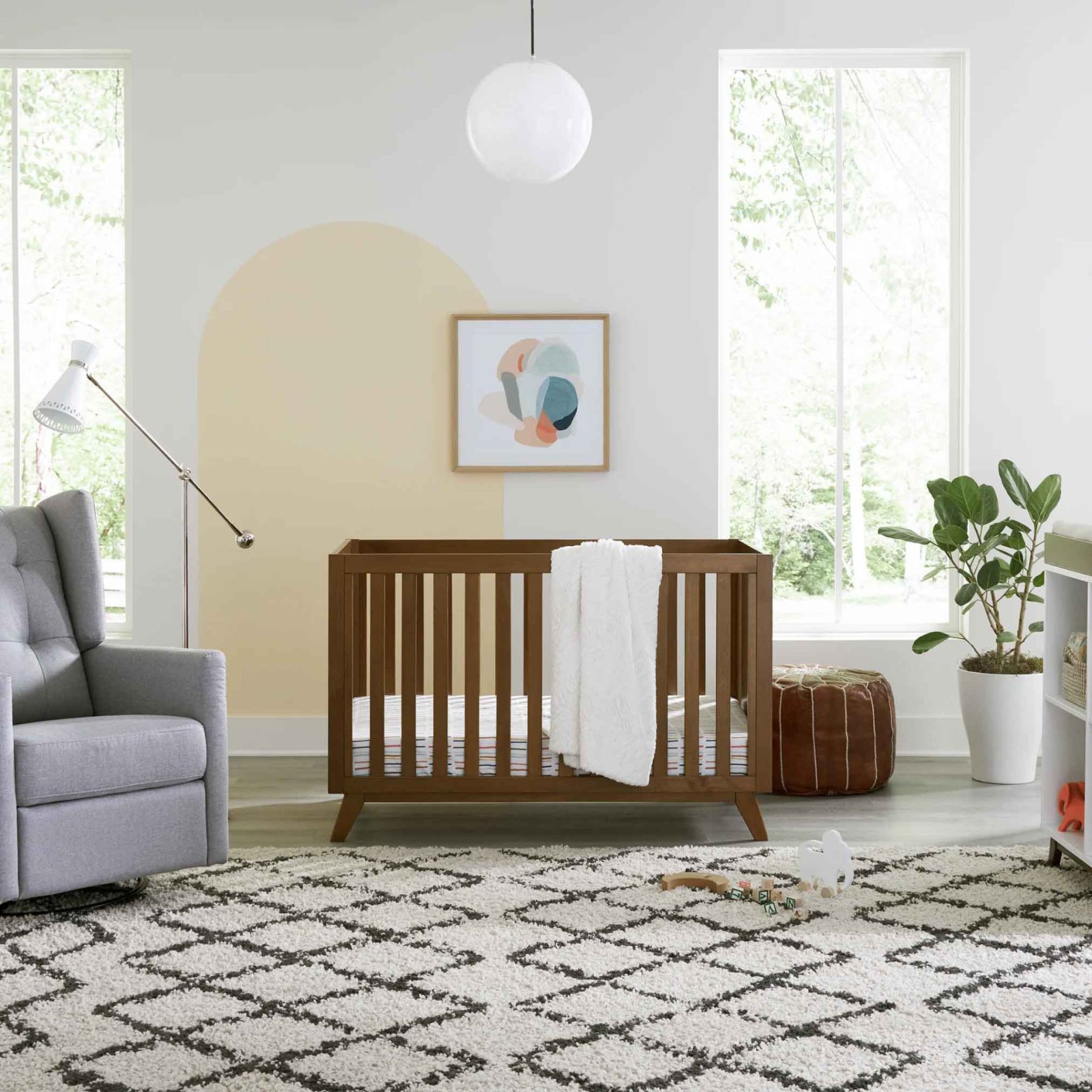 Otto 3 in 1 Convertible Crib - Walnut