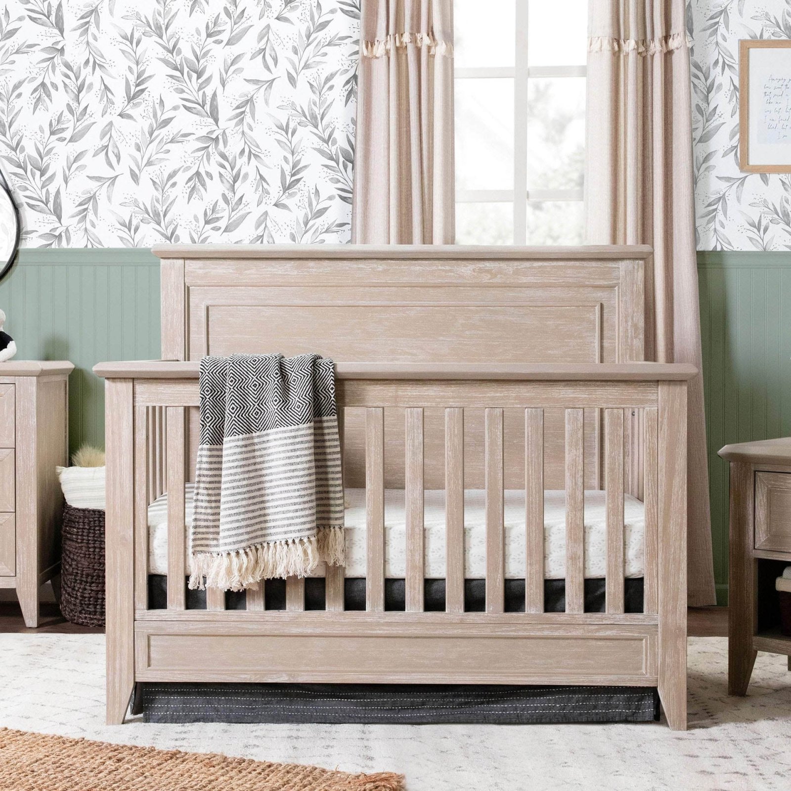 Beckett Rustic 4 In 1 Flat Top Crib - Sandbar