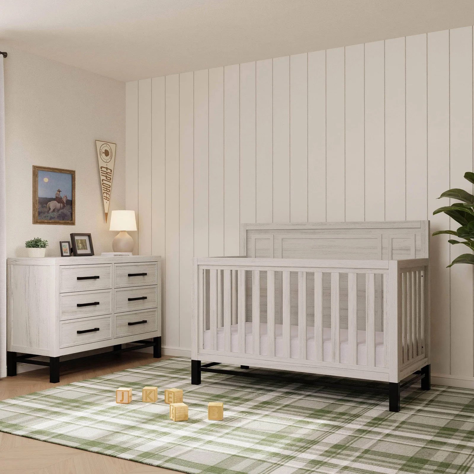 Newbern 4-in-1 Convertible Crib - White Dirftwood