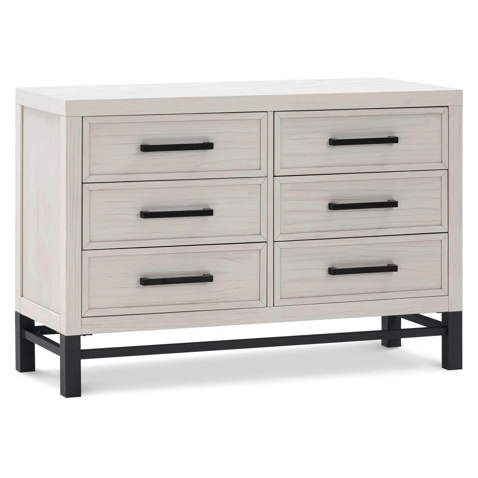 Newbern 6 Drawer Assembled Dresser - White Dirftwood