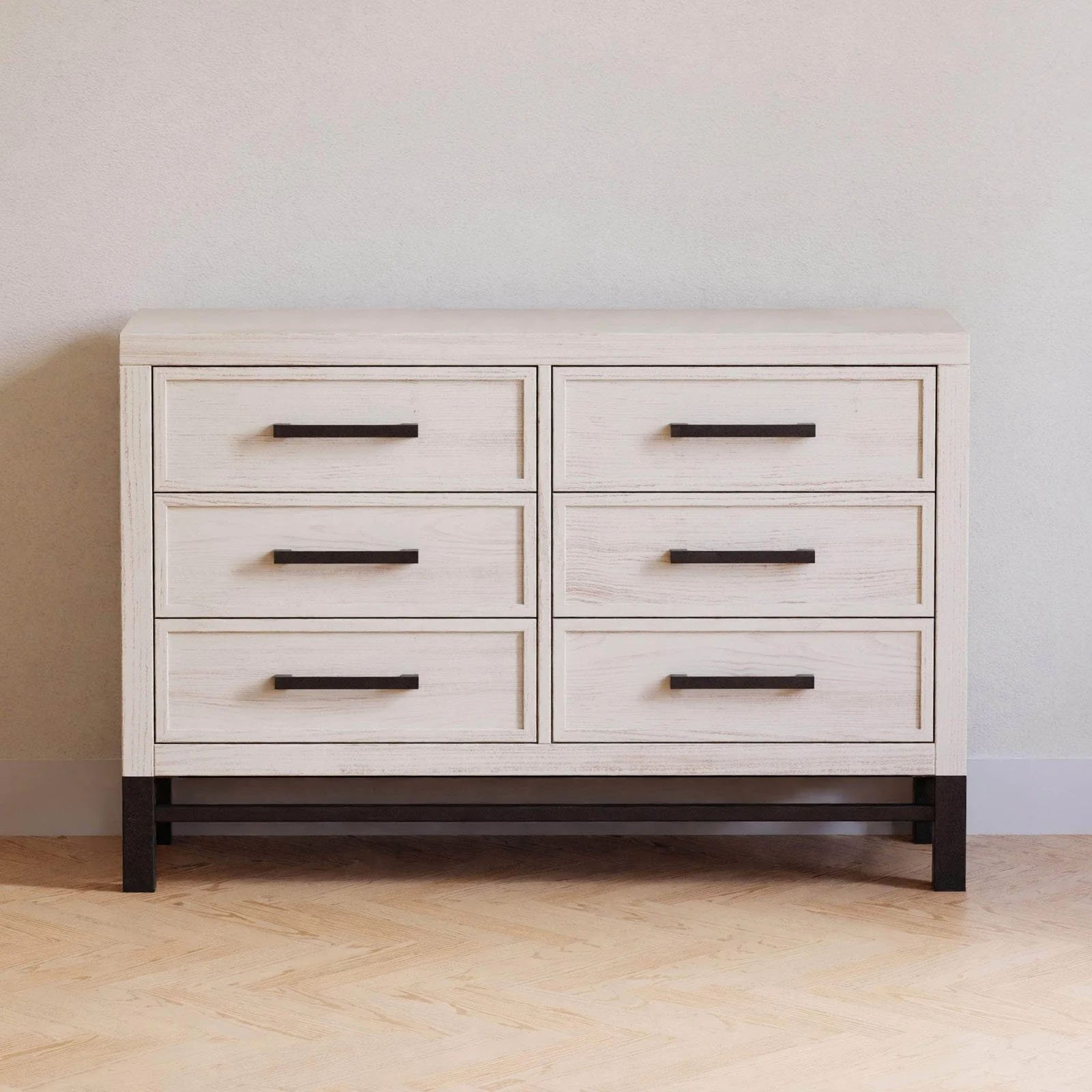 Newbern 6 Drawer Assembled Dresser - White Dirftwood