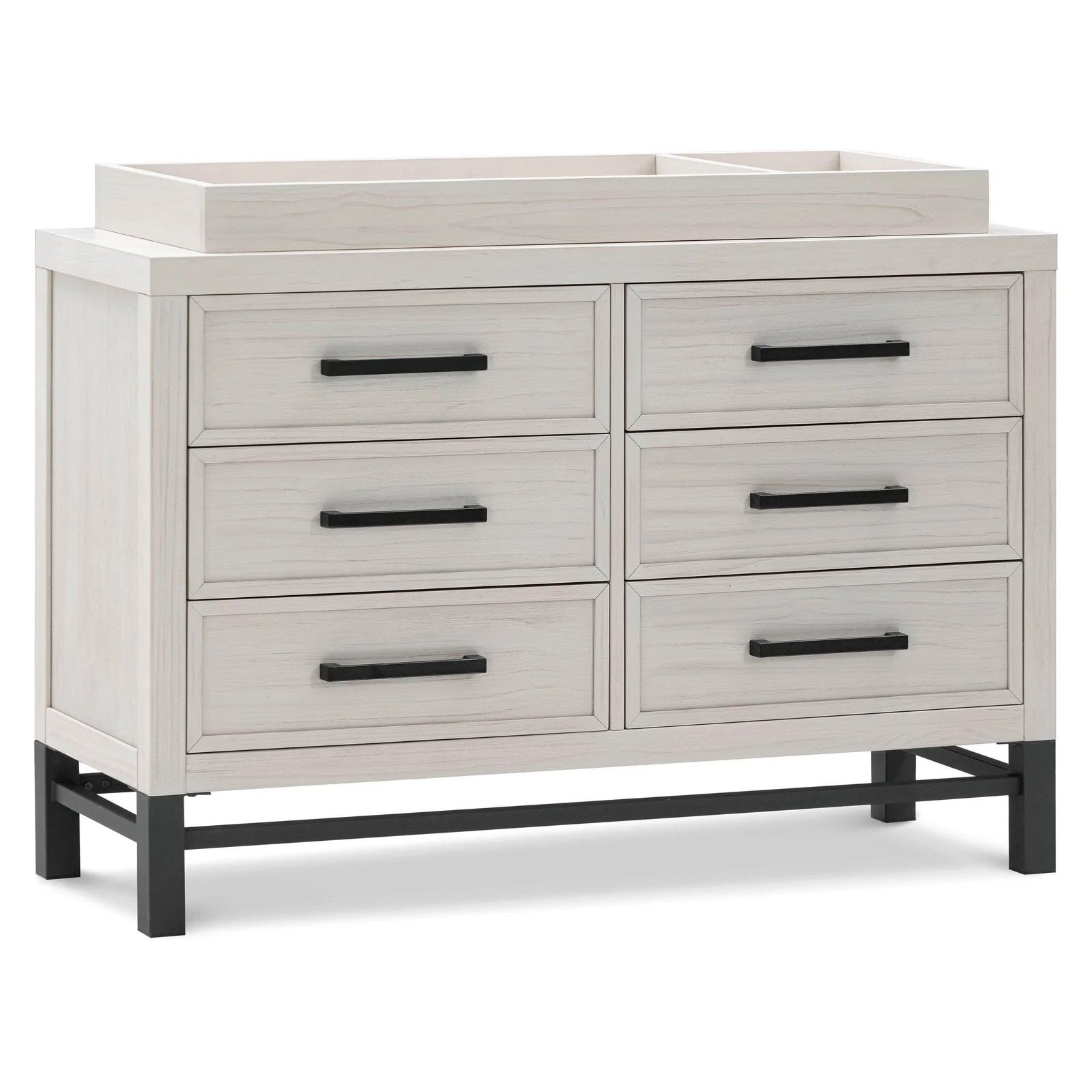 Newbern 6 Drawer Assembled Dresser - White Dirftwood