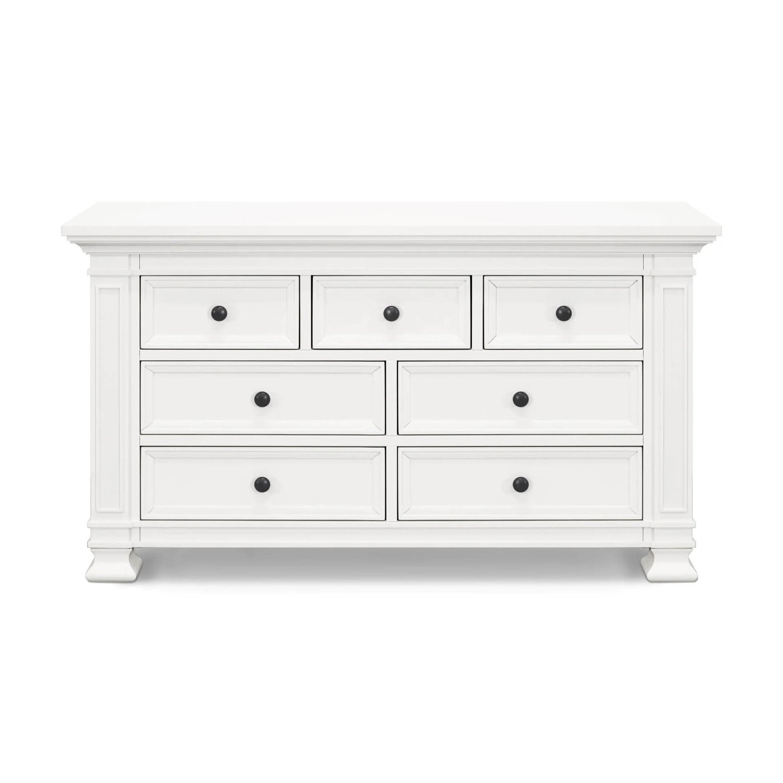 Classic 7 Drawer Double Dresser - Warm White