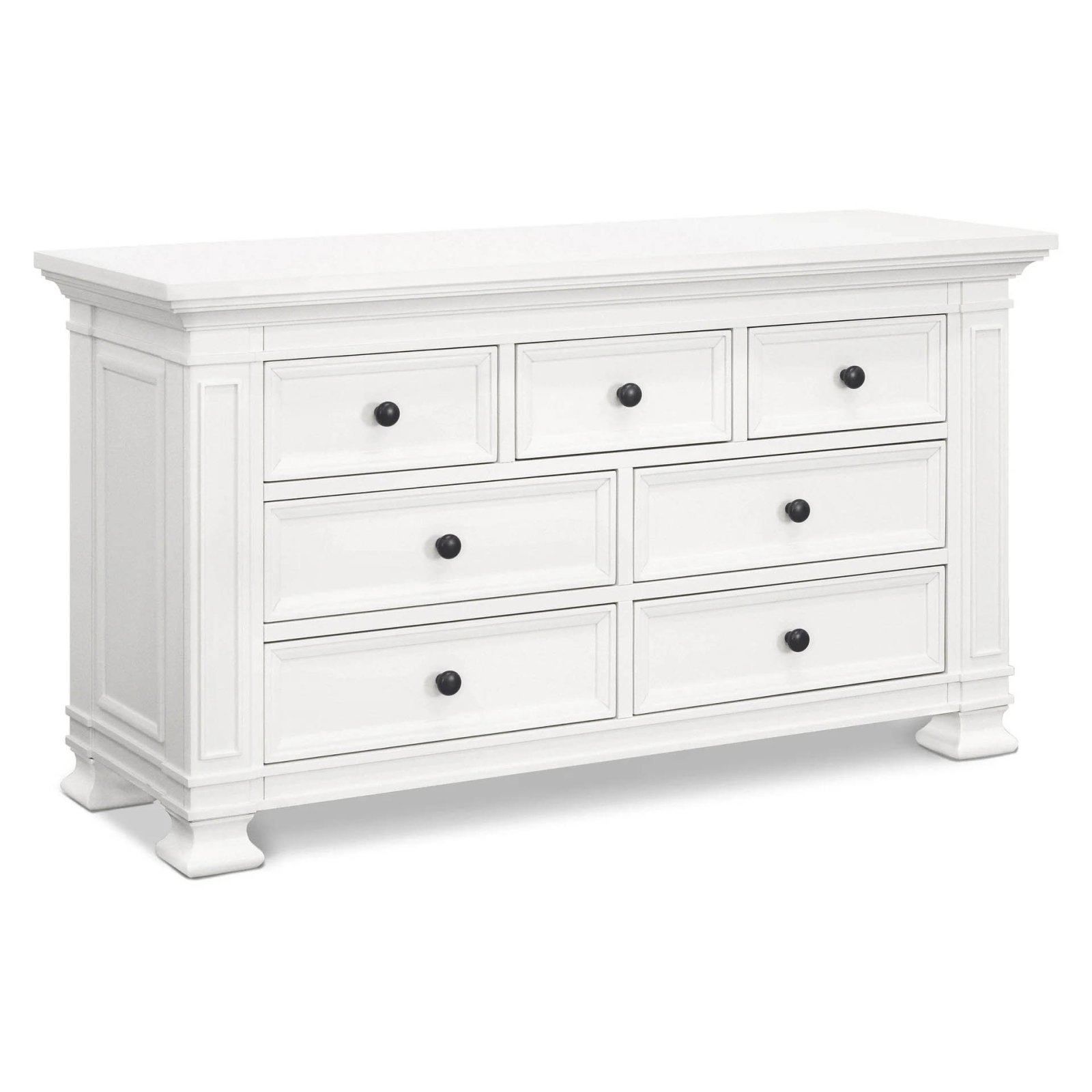 Classic 7 Drawer Double Dresser - Warm White