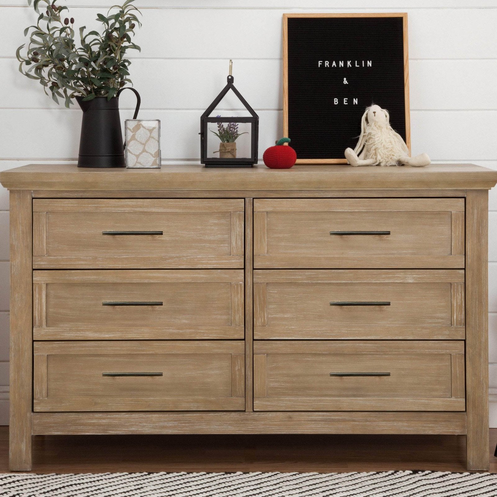 Emory Farmhouse Double Dresser - Driftwood