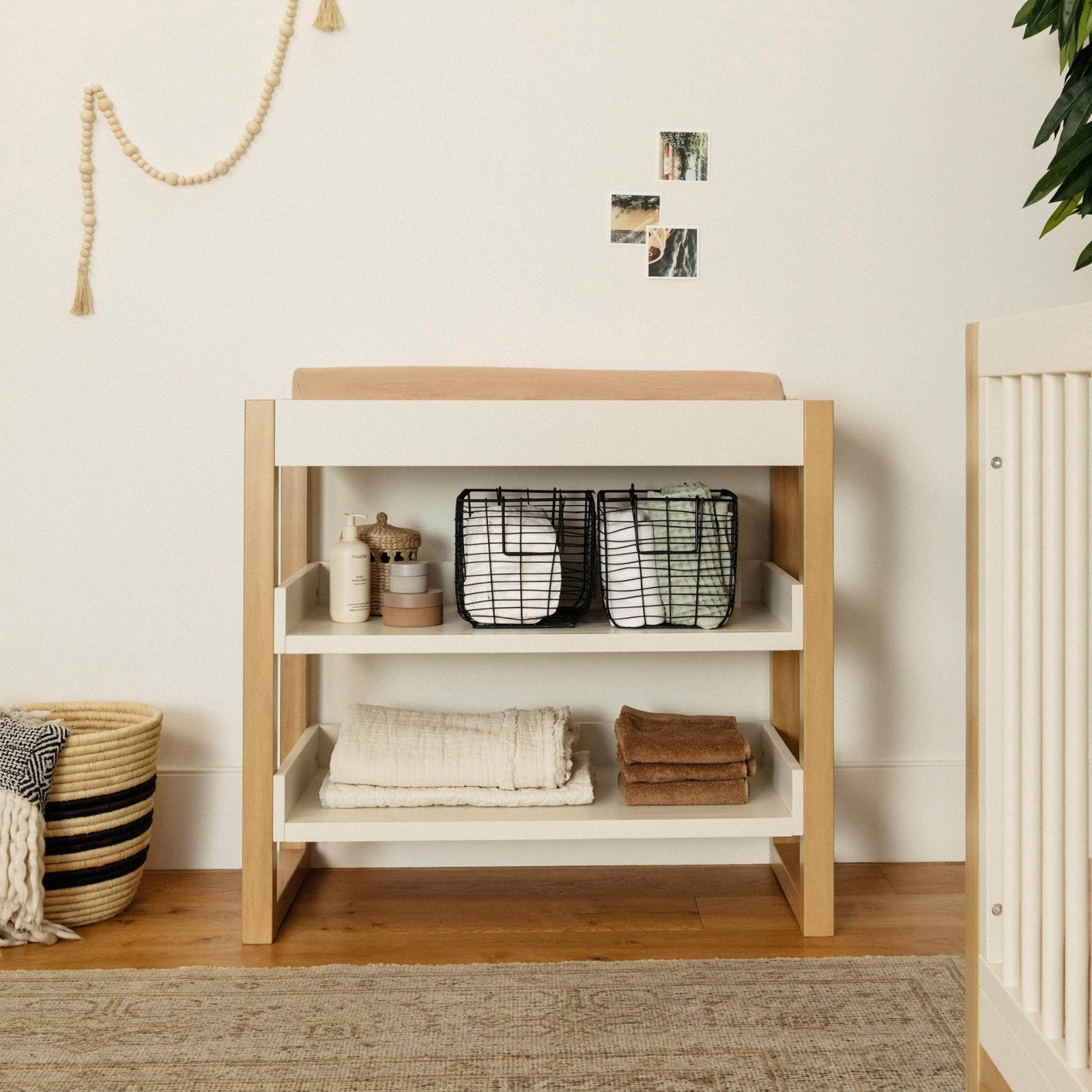 Nantucket Changing Table - Warm White/Honey